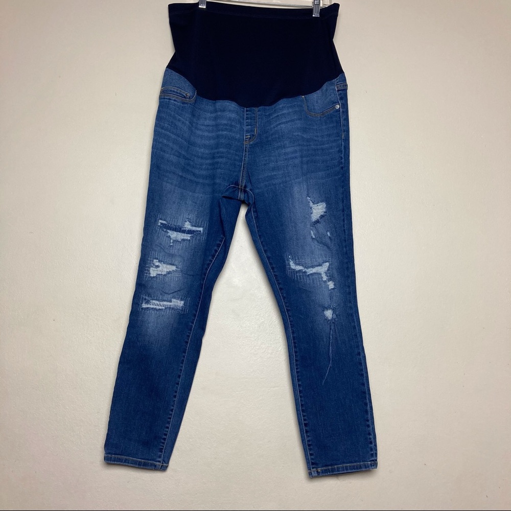 Liz Lange Maternity Jeans Ankle Skinny Size XL